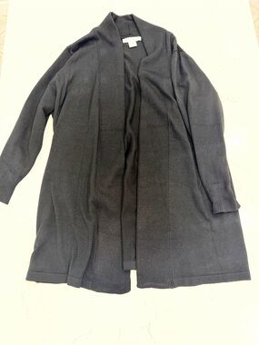 Bella Rodriguez Black Longline Open Front Cardigan Classic